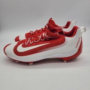 Nike Shoes Men's 15 Huarache Red White Swoosh Baseball Lace-Up Cleats